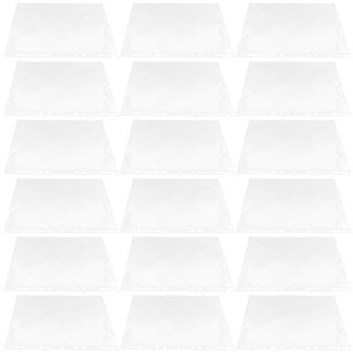 JUMPLAWN Álbum de Sellos A4 40 Páginas Transparentes Cara, Hojas de Fundas Plásticas para Colección y Almacenamiento Seguro de Sellos, Compatible Carpetas de 11 Anillas para Coleccionistas