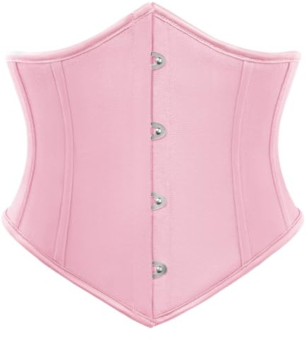 SCARLET DARKNESS Women's Waist Cincher Underbust Corset Belt Lace-up Boned Steampunk Waist Training