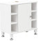 FineBuy Waschbeckenunterschrank 60 x 64 x 32 cm mit Tür & 6 Ablagefächer Weiß, Waschtischunterschrank, Badezimmermöbel Unterschrank Bad