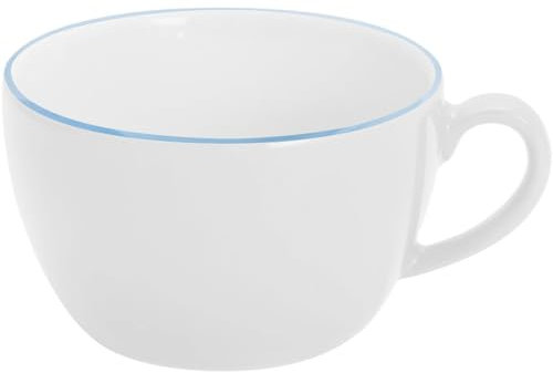 KAHLA 204708A69975C Pronto Line Cappuccino-Obertasse 0,25 l Line sky blue | Kaffeetasse mit hellblauer Linie aus Porzellan