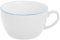 KAHLA 204708A69975C Pronto Line Cappuccino-Obertasse 0,25 l Line sky blue | Kaffeetasse mit hellblauer Linie aus Porzellan