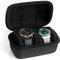 Besforu Custodia da viaggio per orologi da uomo e donna, portatile, per orologi singoli, organizer per orologi da polso e smart watch, colore nero (2 scomparti)