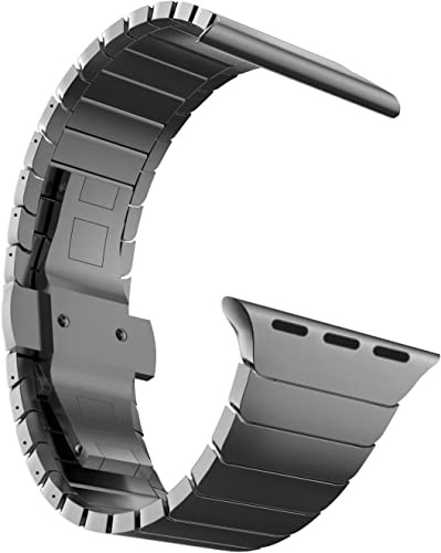 MaKTech Bracelet en Acier Inoxydable pour Apple Watch,Bracelet Maillon Métallique de Remplacement,pour iWatch Série 11/10/9/8/7,Ultra 3/2/1,SE 3/2/1 [2025] (46mm/45mm/44mm/49mm,Gris Sidéral)