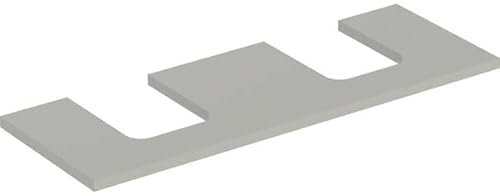 Geberit One Plaque de lavabo, découpe Double, pour lavabo à Poser en Forme de Coupe, 135x3x47cm, 505.276.00.1; Coloris: Greige laqué Mat