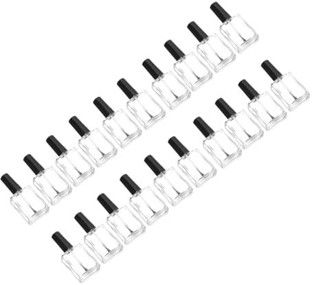 DOITOOL 20pcs Travel Nail Polish Bottle Nail Gels Holder Empty Bottle Polish Storage Varnish Container Portable