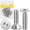 Caianwin 20Pcs M6x20mm Hex Countersunk Bolts DIN7991 Machine Screws 304 Stainless Steel Countersunk Screws