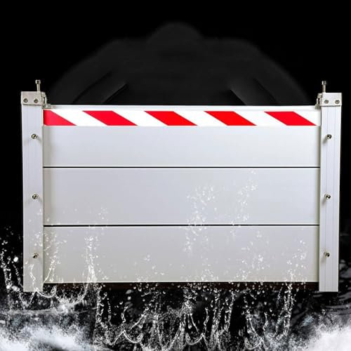 YXCMD Flood Barrier Threshold Detachable Flood Protection System for Residential/Doorway/Yard/Gate Entrance, Metal Commercial Heavy Duty Water Flood Control Shield, Reusable Flood Panel(90 * 20cm)