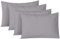 NAFAY LIVING Pillow Cases 4 Pack Cotton 300 Thread Count - Hotel Quality Pillow Covers with Envelope Enclosure - Breathable & Super Soft Housewife Pillowcases 50 x 75 cm (Grey)