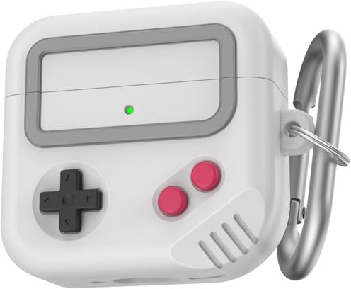 TRONWIN for AirPods 4 Hülle - Spielkonsole Design Case für Apple AirPods 4. Generation, Silikon Schutzhülle für Air Pods 4 - Anime Case für Männer & Frauen (hellgrau)