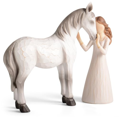 Regalos de caballo para niñas y mujeres, figuras de caballos, regalos para amantes de los caballos, símbolo de la amistad, adornos de caballo, estatua de caballo de resina hecha a mano, decoración del