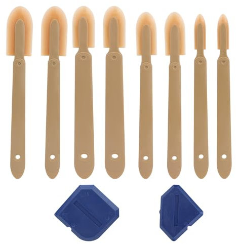 10pcs Rubber Caulking Tool, Silicone Caulking Tool Sealant Grout Spatula Caulk Finishing Tool Multifunctional Caulking Remover Smoothing Tool Applicator for Brick Kitchen Bathroom