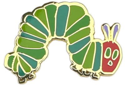 Pawprint Family ‘The Very Hungry Caterpillar’ Enamel Pin – Official Eric Carle Merchandise – Collector’s Gift Badge with Eco Packaging for Book Lovers & Teachers