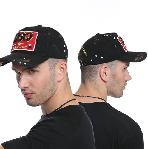 Heixioxun Baseball/Baseballkappe/Trucker Cap/Baseballkappe/Golf Sport Outdoor Kappe Mütze Cap Männer und Damen schreiben Stempel Outdoor Sport (DE/NL/SE/PL, Alphanumerisch, Einheitsgröße, schwarz)