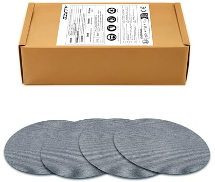 GZKTY 60 Pezzi Rete Dischi Abrasivi 125mm, Grana 60/80/120/180/240/320, Per Levigatrice Orbitale da 125mm e Levigatrici per Legno per la levigatura di superfici dure, legno, stucco, vernice, metallo