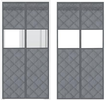 Bâche de porte thermique pour l'hiver | Moustiquaire de porte magnétique, avec fenêtre transparente, barrière de porte résistante aux intempéries | Pour porte d'entrée par temps froid
