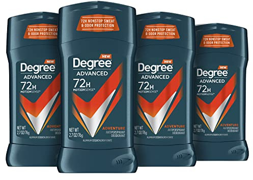 Degree Men Antiperspirant Deodorant Adventure Antiperspirant For Men With MotionSense Technology 2.7 oz, Pack of 4