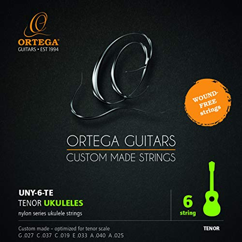 ORTEGA Nylon ukulele-strängar – 6 stycken för Tenor-ukulele (UNY-6-TE)