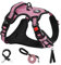 NESTROAD Hundegeschirr Kleine Hunde Rosa, Anti Zug Geschirr Gepolstert Brustgeschirr für Kleine Hündin, Größe S Halsumfang 28~38CM Brustumfang 38~53CM, Reflexstreifen Brustgeschirr Hund