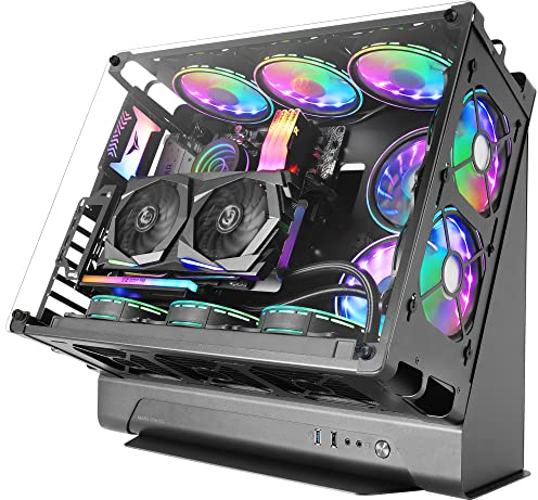 Mars Gaming MCB Schwarz, PC Gaming ATX XL Gehäuse, Custom Premium Edition, Modularer Zweikammer Aufbau