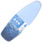KINGRACK Ironing Board Cover with Extra Thick 7mm Padding, 100% Cotton Covers Easy-Fit for Protecting Ironing Board Size Up to 134 x 45 cm - Dark Blue