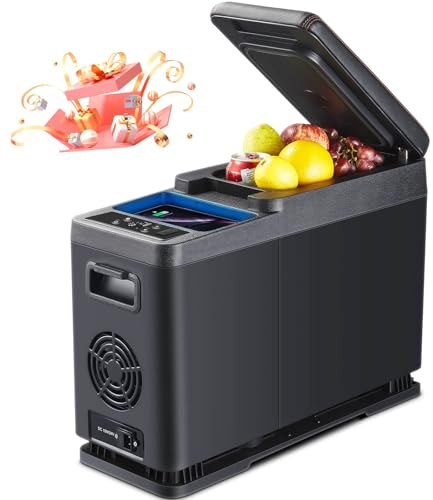 AAOBOSI Frigo Portatile 8 litri, 12V/24V DC Frigoriferi Portatile, Elettrico Frigo per Auto Camion Picnic Campeggio da -15℃ a 20℃