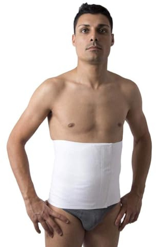 Beman - 703 Postoperative Belly Band, Postpartum Tummy Control, Lumbar Support Allergic Unisex Men Women Cotton with Velcro Closure H,28cm (1/XS White)