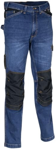 COFRA VILCHES (00 Blu Scuro) 44 Taglia 44 Pantaloni Jeans Resistenti da Lavoro con Tasche per Ginocchiere e Inserti Anti abrasione