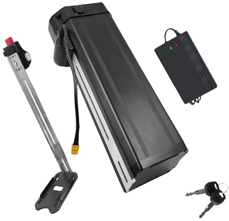 JHKJ Batteria al Litio agli ioni di Litio da 48V 10Ah 12Ah 15Ah 18Ah 20Ah 25Ah 28Ah per e-Bike, Adatta a Motori per Bici elettriche da 1400W per Uso Urbano.,48v 10ah