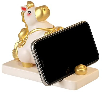 Supporto per cellulare, a forma di cavallo, ornamento per cellulare, per ragazze, adolescenti, bambini, donne, tablet, casa, ufficio, toeletta, calza di Natale