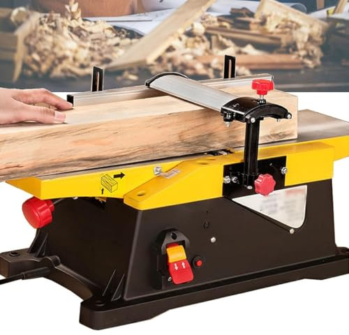 KLYDBMYT Raboteuse électrique pour Le Travail du Bois, raboteuse d'établi Robuste de 1800 W avec 12000 TR/Min pour la Coupe et Le rabotage du Bois
