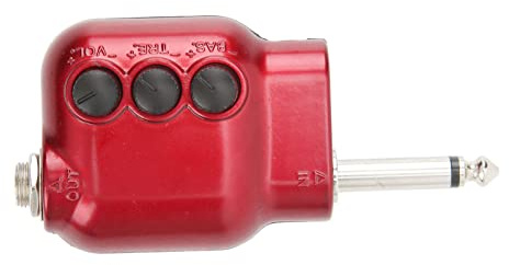 Qqmora Gitarrförförstärkare Kompakt och Lätt Miniförförstärkare för Akustiska Gitarrer Instrumenttillbehör Röd 1 X CR2032-batteri
