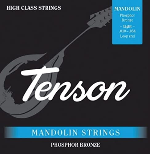GEWA TENSON - Set di corde per mandolino, in bronzo fosforo, estremità ad anello, spessore 010 -.034