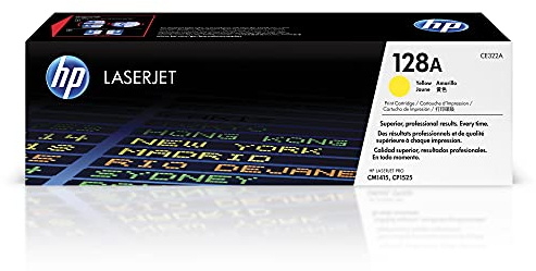 HP CE322A 128A Original LaserJet Toner Cartridge, Yellow, Single Pack