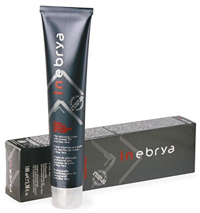 Crema de color permanente para el cabello con semillas de lino y aloe vera 100 ml INEBRYA (- corrector azul)