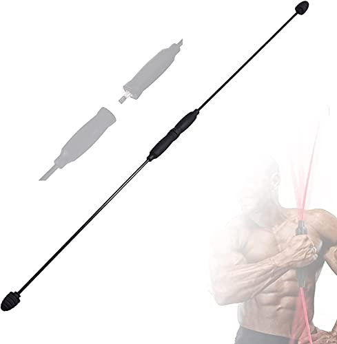 Barra Elástica Barra de Vibración Vibrador Barra de Fitness Barra vibratoria con barra oscilante profesional, fibra de vidrio de alta elasticidad, barra de ejercicio vibratoria extraíble de 160 cm,
