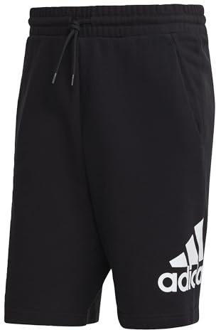 adidas Herren Essentials Big Logo French Terry Shorts, Black, XXL