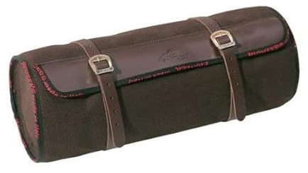PIONEER Borse da Sella per Cavalli in Cuoio e Tessuto – Ideali per Equitazione, Trekking e Gite a Cavallo – Design Posteriore a Banana – Resistente e Confortevole - Marrone