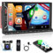 2 Din Autoradio mit Drahtlos Carplay & Android Auto - 7 Zoll Touchscreen Doppel Din Radio mit EQ, Link Spiegeln, Bluetooth, FM Radio, SWC, AUX/USB Eingang + Rückfahrkamera