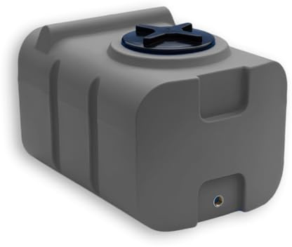 Varile Dricksvattentank på 100 liter, BPA-fri, integrerad mässingsgänga på 3/4 tum, tillverkad i EU, livsmedelssäker (grå)