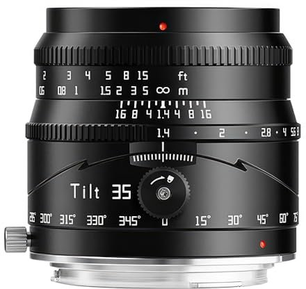 TTARTISAN 35mm F1.4 APS-C Tilt Shift Lens for Canon RF, Large Aperture Manual Focus Lens Compatible for Canon RF Mount Camera R7, R10, R50, R100, ect
