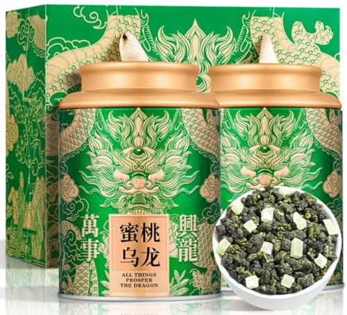 Kinesiskt Persika Oolong Te | Vit Persika Kallbrygga | Doftande Blommigt Te | Rik Doft 250g / 8,81oz