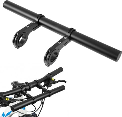 Extensión de manillar de aleación de aluminio de 30 cm con doble abrazadera, apto para manillares de 22,2 mm, 25,4 mm, 28,6 mm y 32 mm de diámetro para bicicletas, motocicletas y scooters