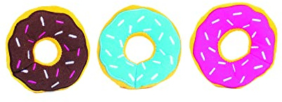 ZippyPaws ZP896 Miniz 3 Pack Donutz Squeak Toy