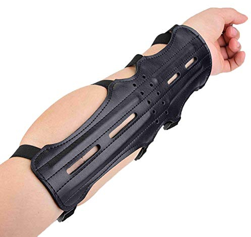 DaMohony Bogenschießen Armschutz Leder Unterarmschutz Verstellbarer Bogen Armschutz Armschutz Armschutz für die Jagd