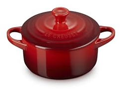 Le Creuset Stoneware Mini Round Cocotte, 14 oz., Cerise
