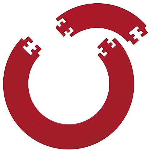 Designa | Darts Surround | Lightweight Impact‑Resistant EVA Jigsaw Ring for Dartboard Protection | Red.