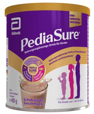 Pediasure Kinder Drachen Power Schoko 400g| leckerer Nahrungsergänzungsshake für Kinder ab 1 Jahr|mit 27 Vitaminen & Mineralien, Protein und triplesure Komplex|Verpackung kann variieren