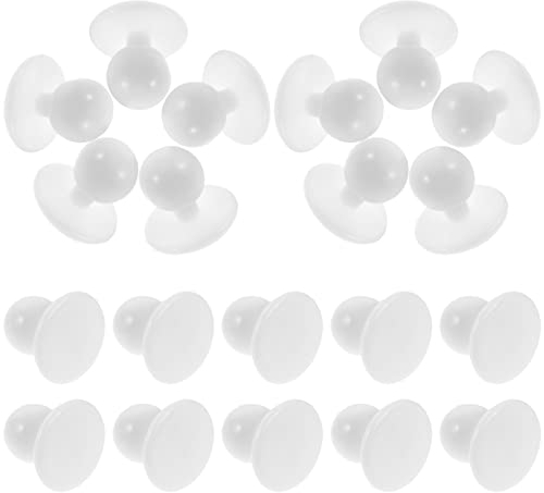 Ciieeo Kochmantelknöpfe 100 Stücke Kunststoff Runde Knopfknöpfe Bewegliche Jacke Kochknopf Für Kleidungsstück Zubehör Weiß