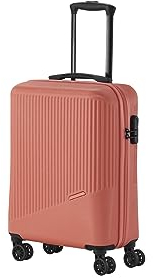 Travelite 4-Rad Handgepäck Koffer klein 34 Liter, Gepäck Serie Bali: ABS Hartschalen Trolley erfüllt IATA-Bordgepäckmaß, 55 cm