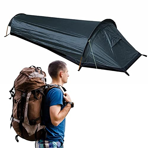 TAYSTE Ultraleichtes Biwakzelt - 1-Personen-Zelte für Camping | wasserdichte Outdoor-Ausrüstung zum Wandern, Erdnägel, Außentasche, Zubehörtasche und Abspannleinen inklusive